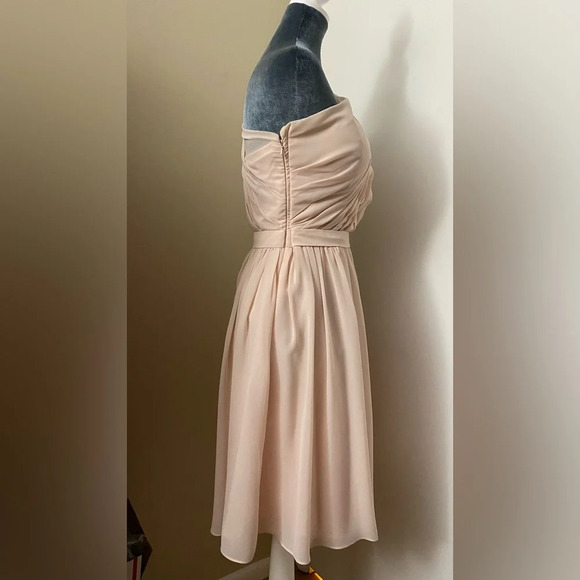 Bill Levkoff Pink One Shoulder Dress Size 10 - Picture 5 of 6